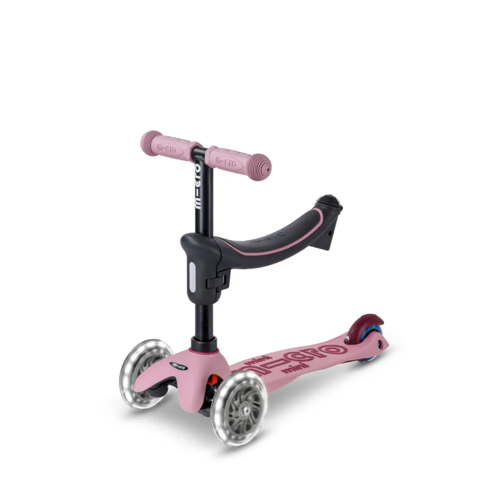 Mini Deluxe Rock & Go LED Scooter - Dusty Rose