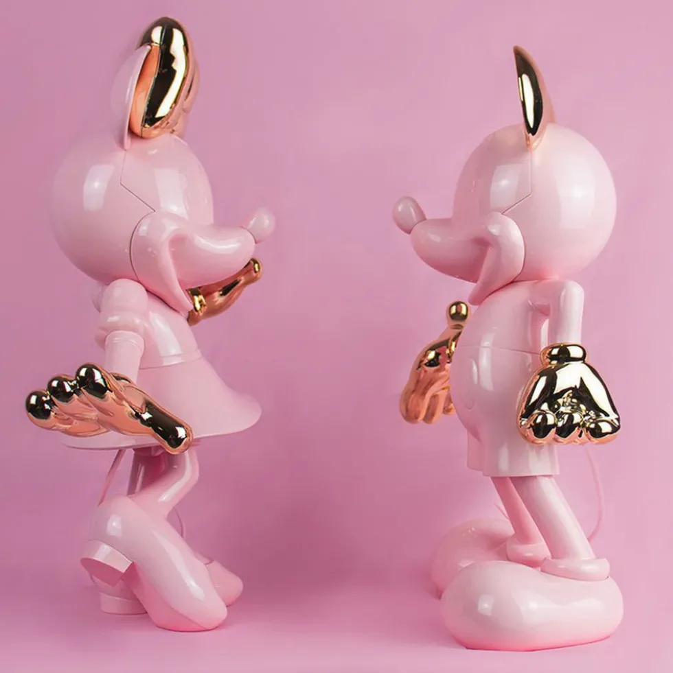 Minnie Mouse 12" Welcome Studio Figurine - Pastel Pink & Rose Gold