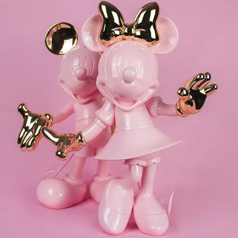 Minnie Mouse 12" Welcome Studio Figurine - Pastel Pink & Rose Gold