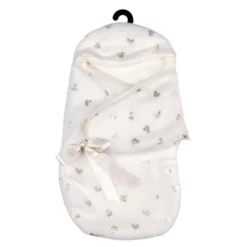 My FAO Doll Swaddle - White With Gold Hearts