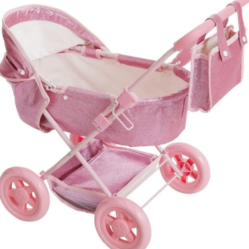 Olivia's Little World Baby Doll Bassinet Pram with Cover