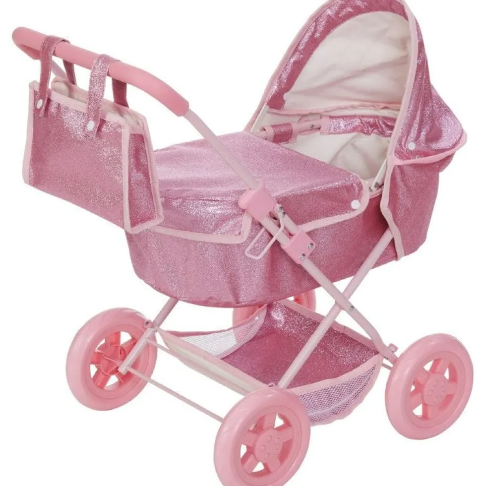 Olivia's Little World Baby Doll Bassinet Pram with Cover