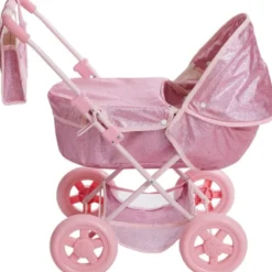 Olivia's Little World Baby Doll Bassinet Pram with Cover