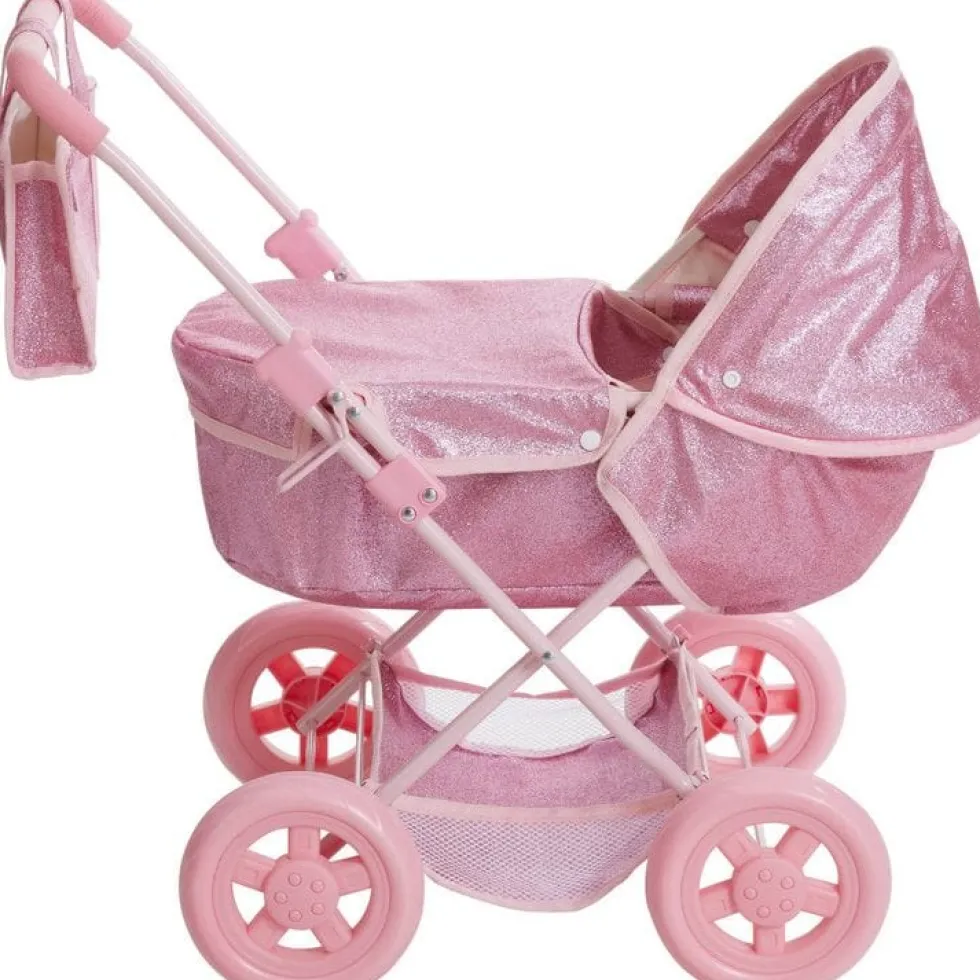 Olivia's Little World Baby Doll Bassinet Pram with Cover