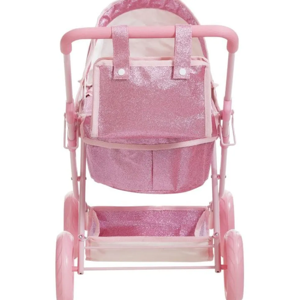 Olivia's Little World Baby Doll Bassinet Pram with Cover