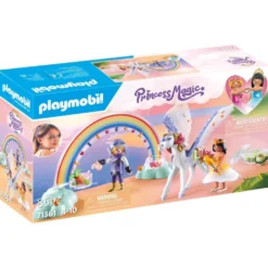 Pegasus with Rainbow in the Clouds Playset