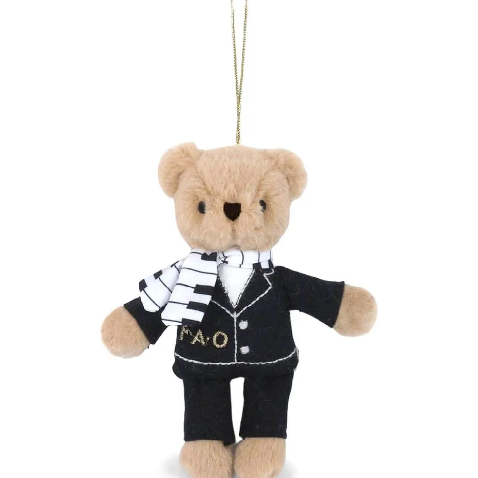 Piano Bear Boy Plush Ornament