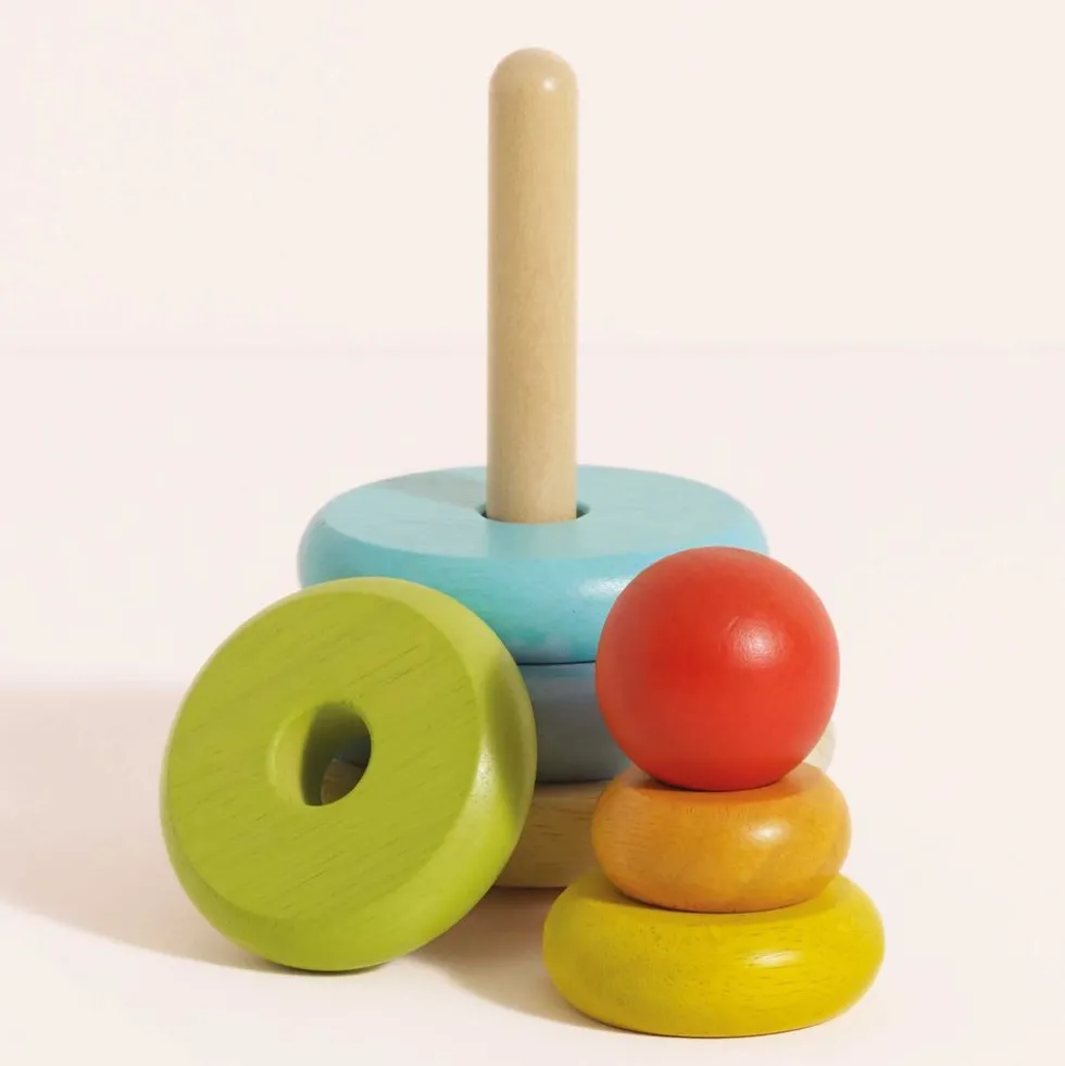 7 Piece Rainbow Stacking Tower
