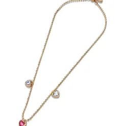 Pink Pouch with Jewelry Set