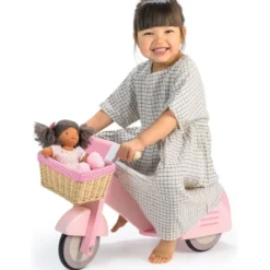 Pink Scooter with Basket