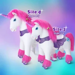 Pink Unicorn Model Y Ride on Toy - 4-7 Years