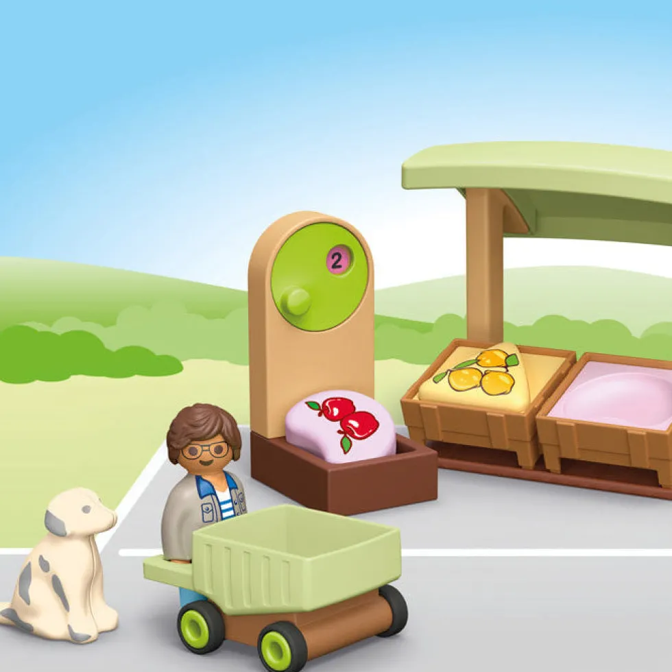 Playmobil Junior: Organic Market Stall & Forklift