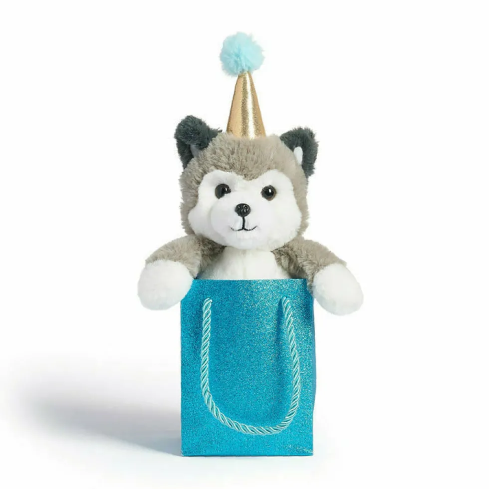 8" Plush Party Husky in a Bag