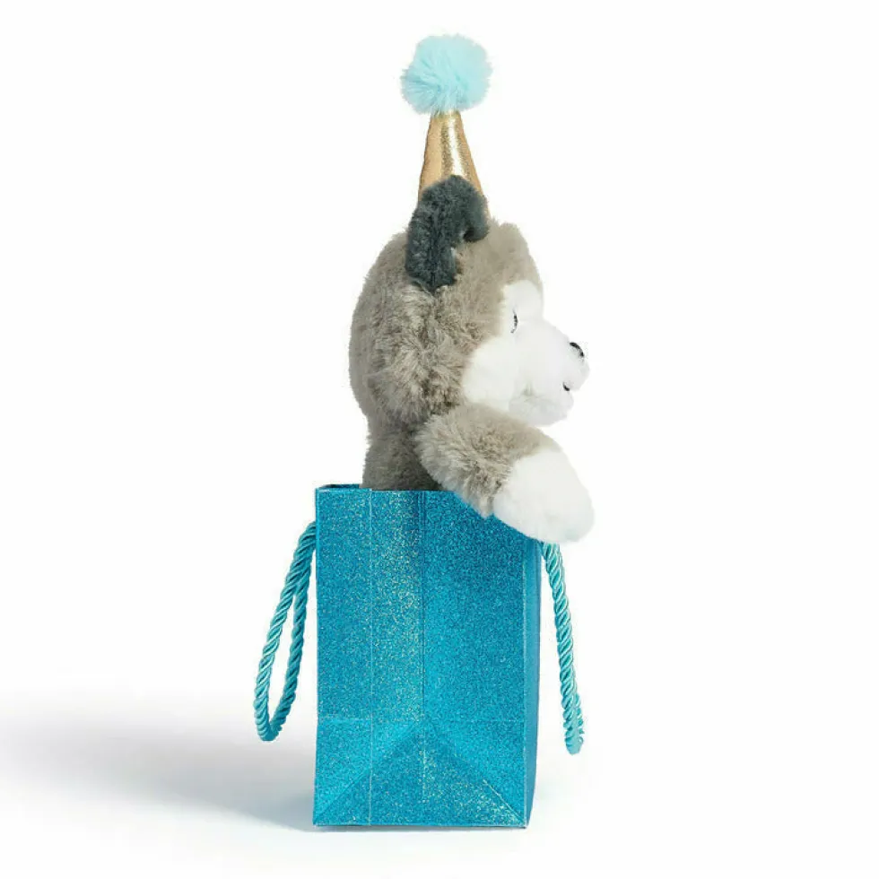 8" Plush Party Husky in a Bag