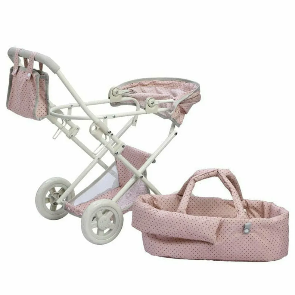 Polka Dots Princess Deluxe Baby Doll Stroller - Pink