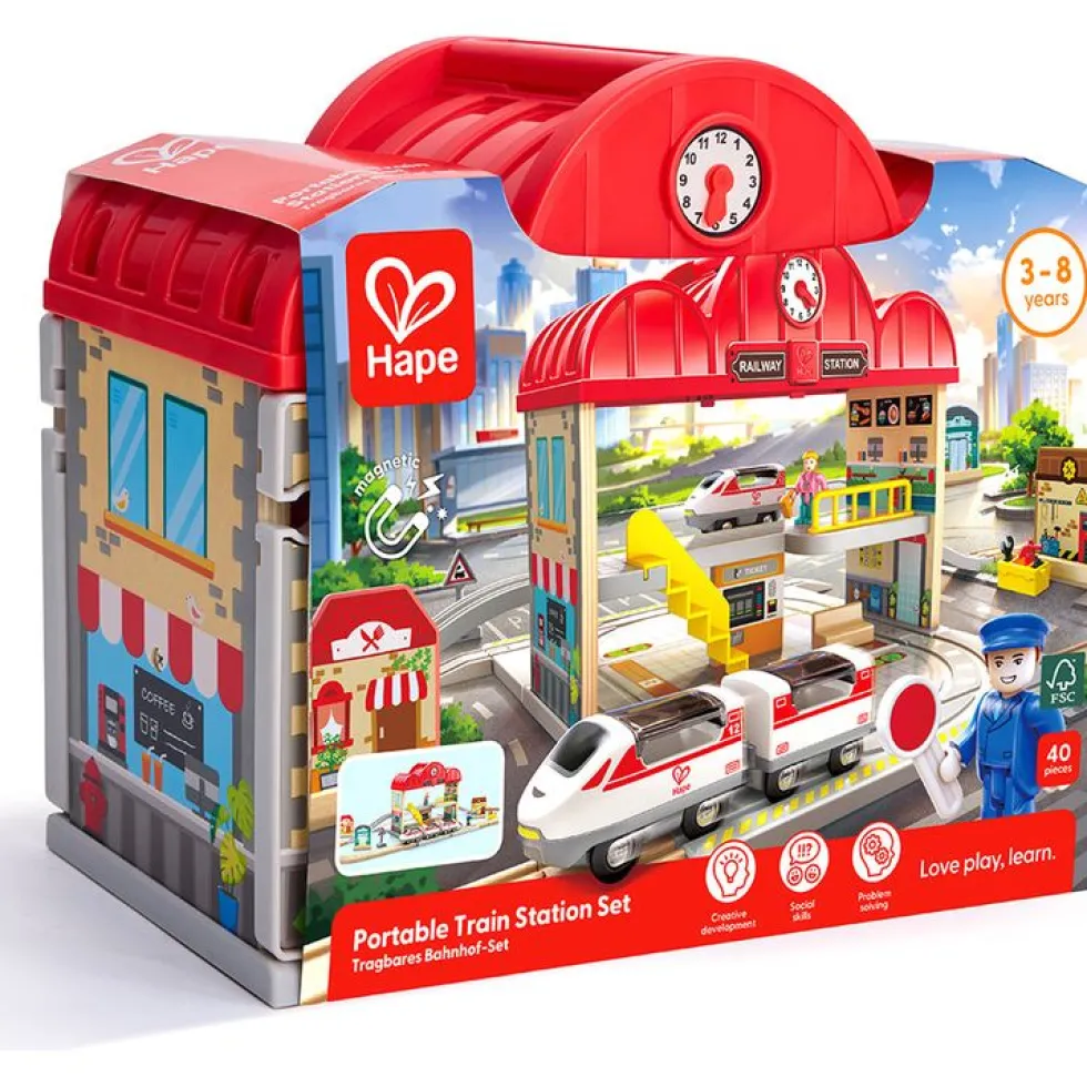 Portable Train Station Set