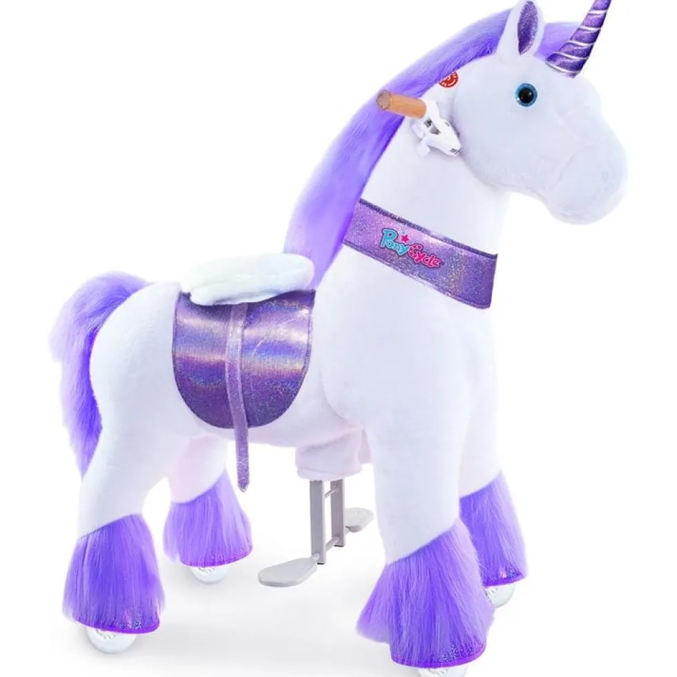 Purple Model U Ride-On Unicorn - 4-7 Years