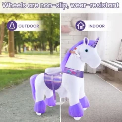 Purple Model U Ride-On Unicorn - 7+ Years