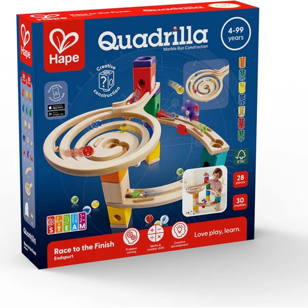 Quadrilla Race to the Finish Marble Run Blocks