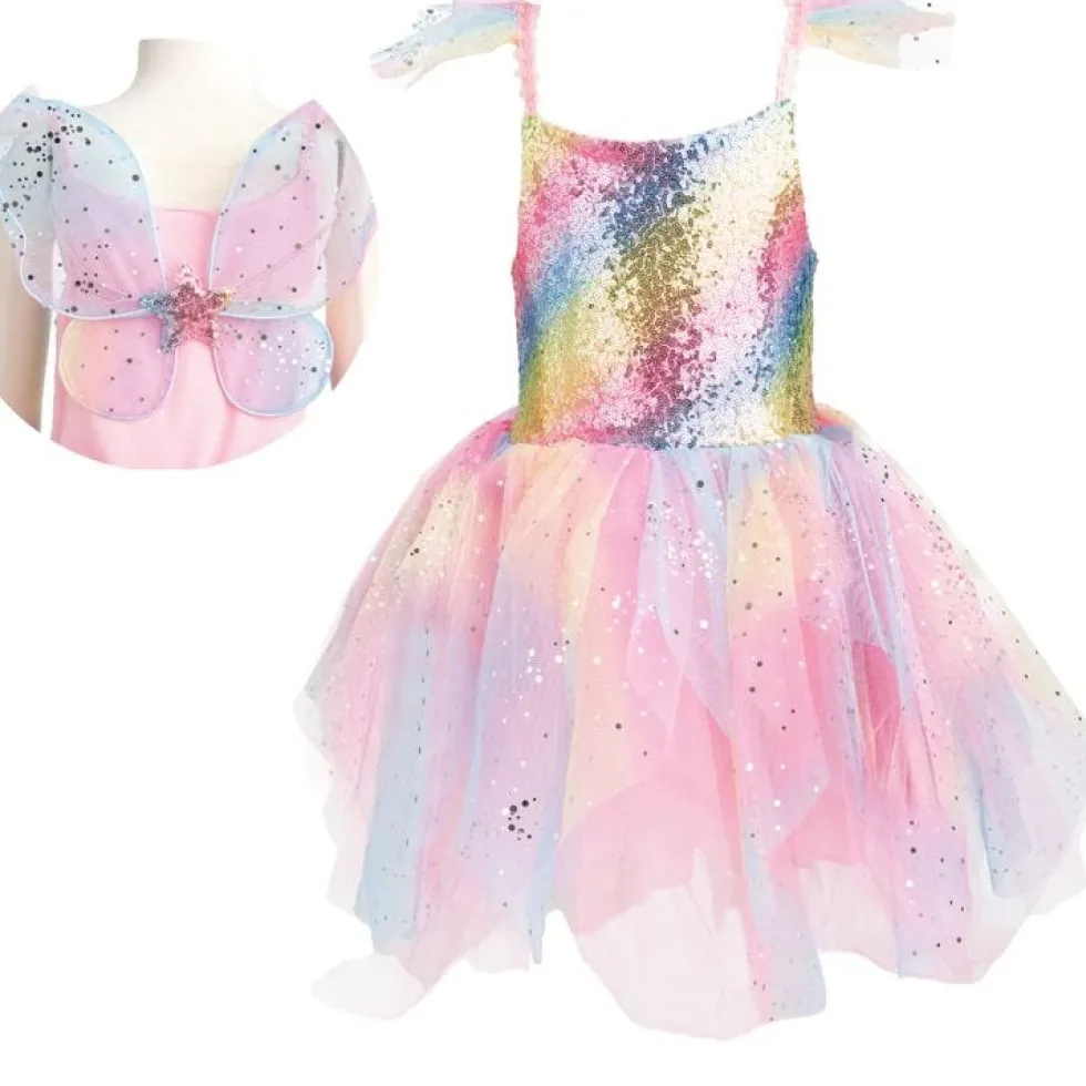 Rainbow Fairy Dress & Wings - Size 7-8 Years