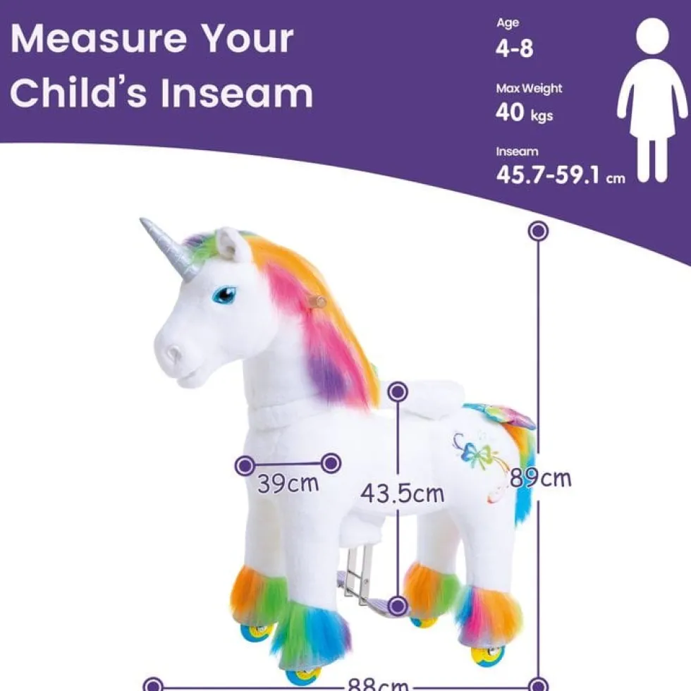Rainbow Model X Ride-On Unicorn - 4-7 Years