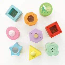 Rainbow Sensory Shape Sorter - 10 Pieces