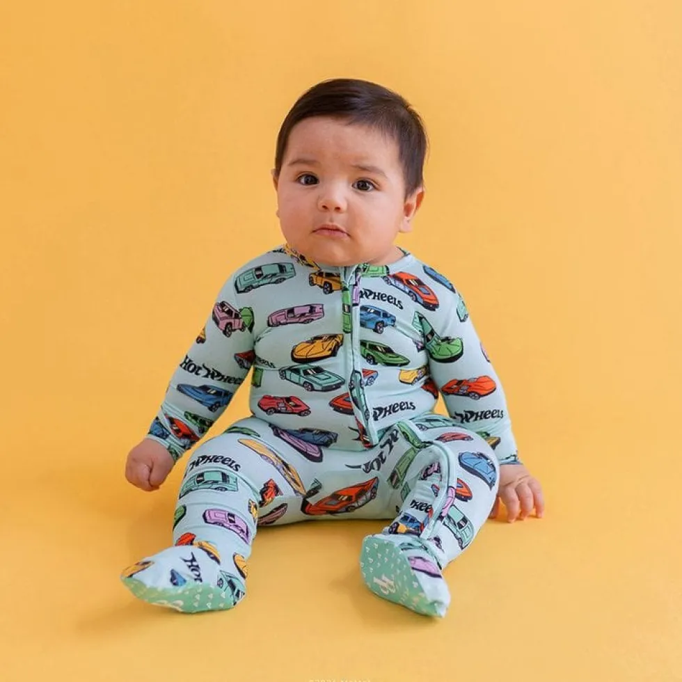 Retro Hot Wheels - Footie Zippered One Piece