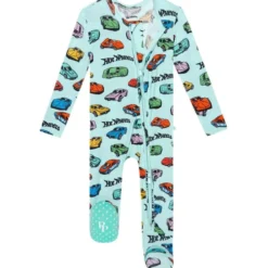 Retro Hot Wheels - Footie Zippered One Piece