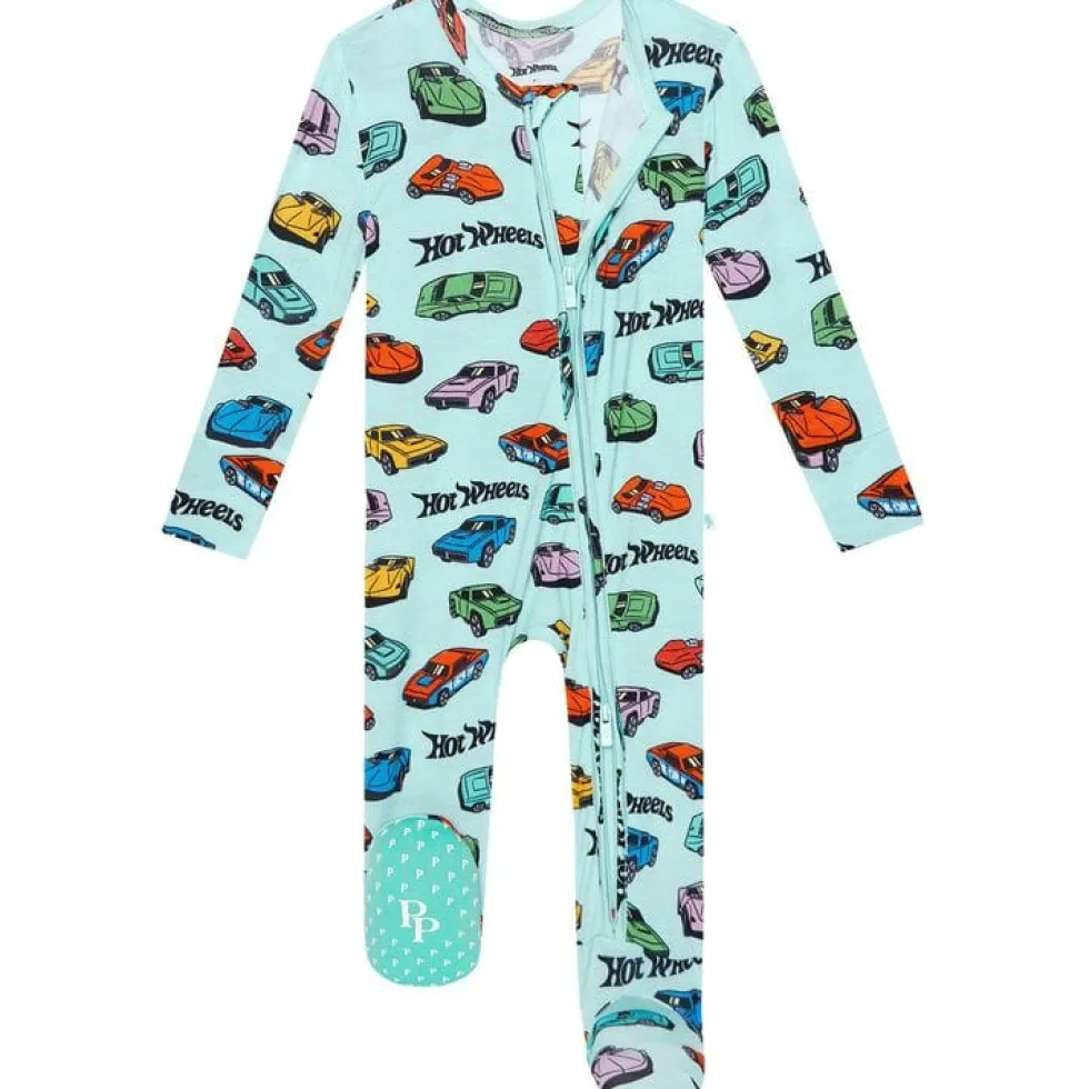 Retro Hot Wheels - Footie Zippered One Piece
