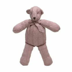 Rose Cable Knit Plush Teddy Bear
