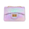 Shiny Dotted Classic Handbag - Purple