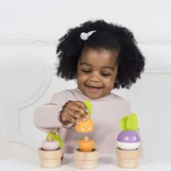 Stacking Wooden Veggies - 9 Pieces