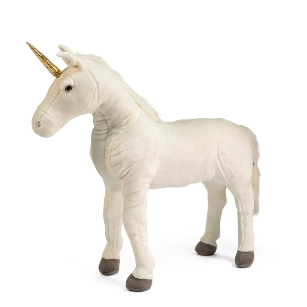 Standing White Unicorn Plush - 31.5"