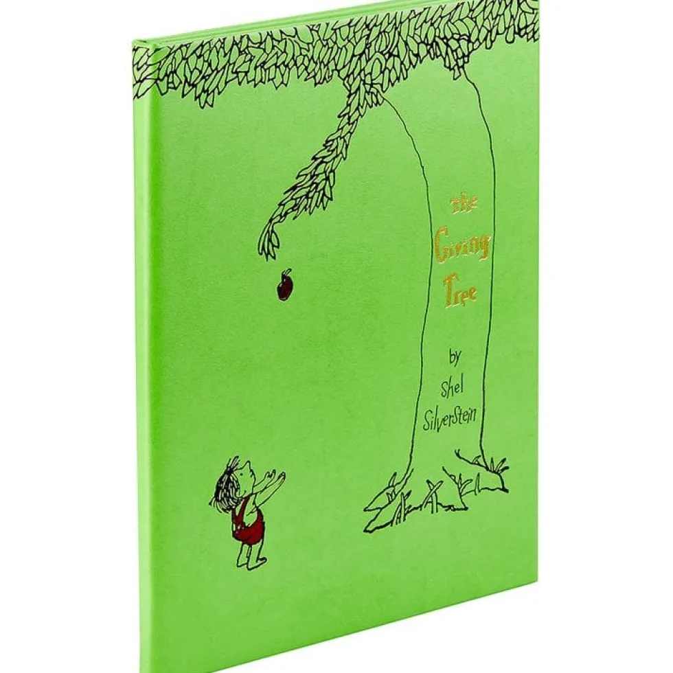 The Giving Tree Book in Lime Bonded Leather
