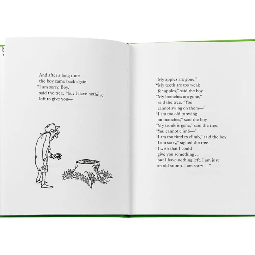 The Giving Tree Book in Lime Bonded Leather