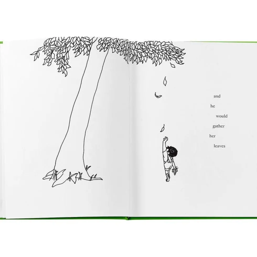 The Giving Tree Book in Lime Bonded Leather