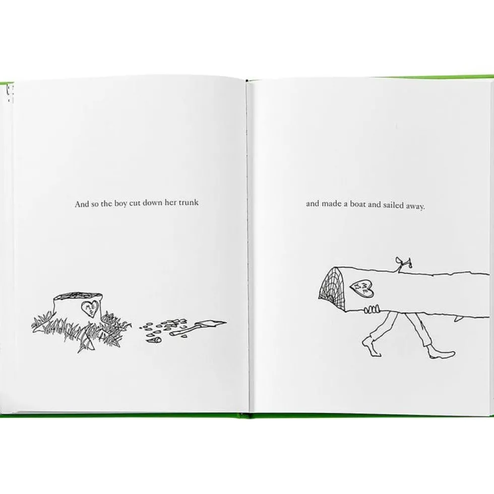 The Giving Tree Book in Lime Bonded Leather