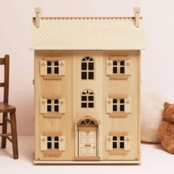 The Grand Natural Wood Doll House