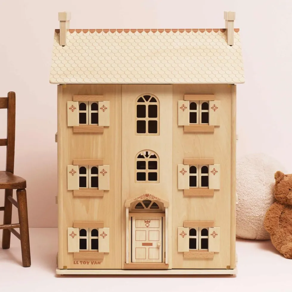 The Grand Natural Wood Doll House