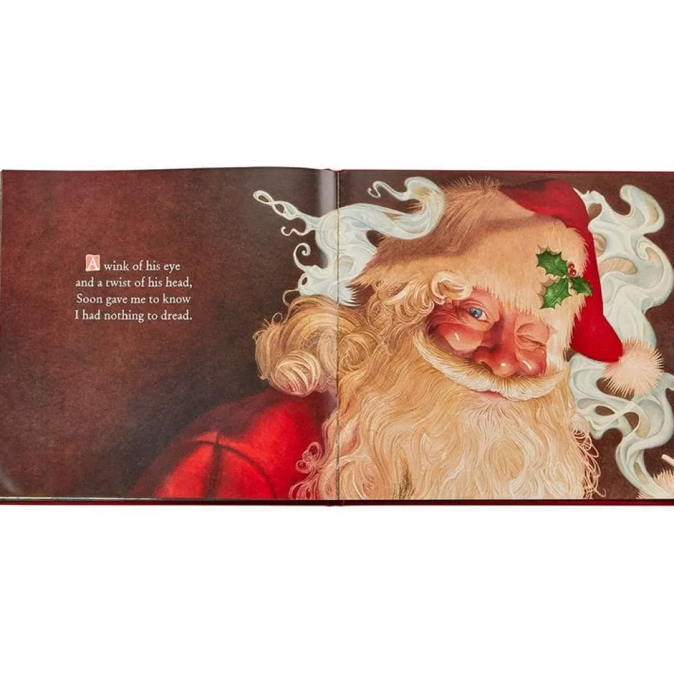 The Night Before Christmas Book in Red Bonded Leather