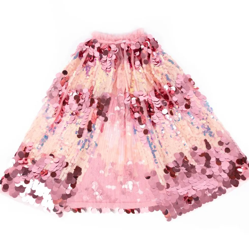 The 5th Avenue Pink Pailette Cape - Size 4-6 Years