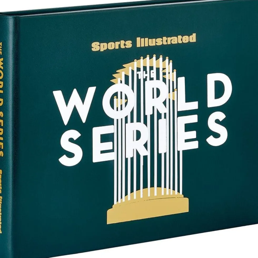 The World Series Book in Green Bonded Leather