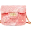 Tie Dye Quilted Denim Handbag - Pink