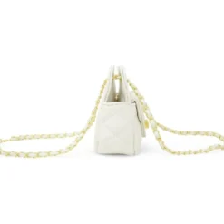 Tiny Quilted Treasure Purse - White