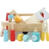 Tool Box & Wooden Tools with 11 Accessories