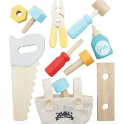 Tool Box & Wooden Tools with 11 Accessories