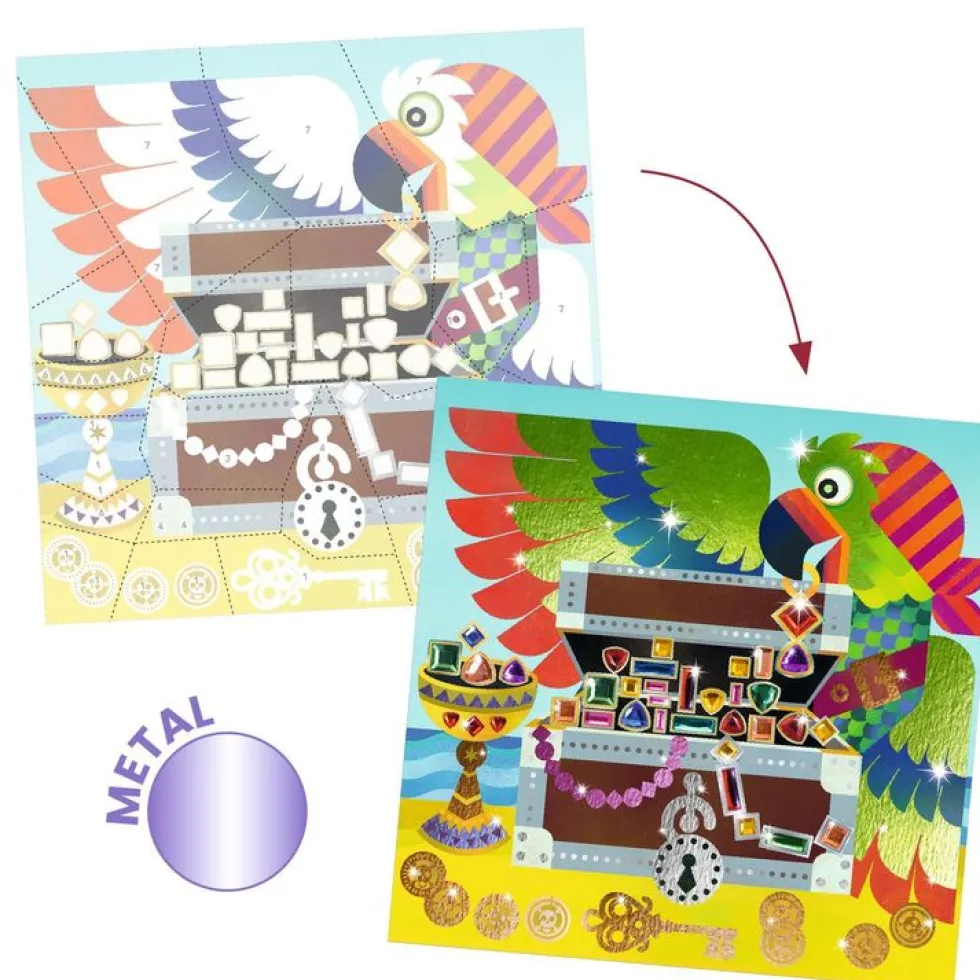 Up and at 'Em! Foil & Jewel Mosaic Craft Kit