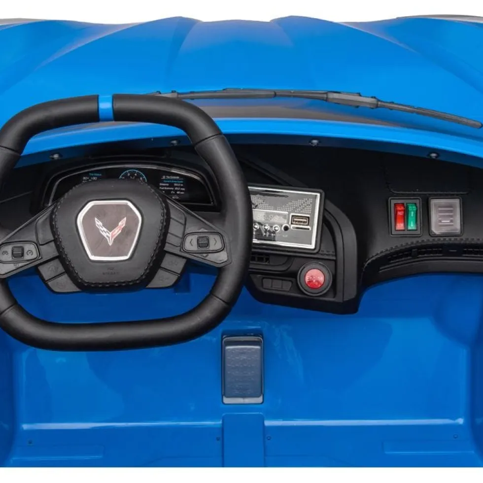 24V Chevrolet Corvette C8 2 Seater Ride on - Blue