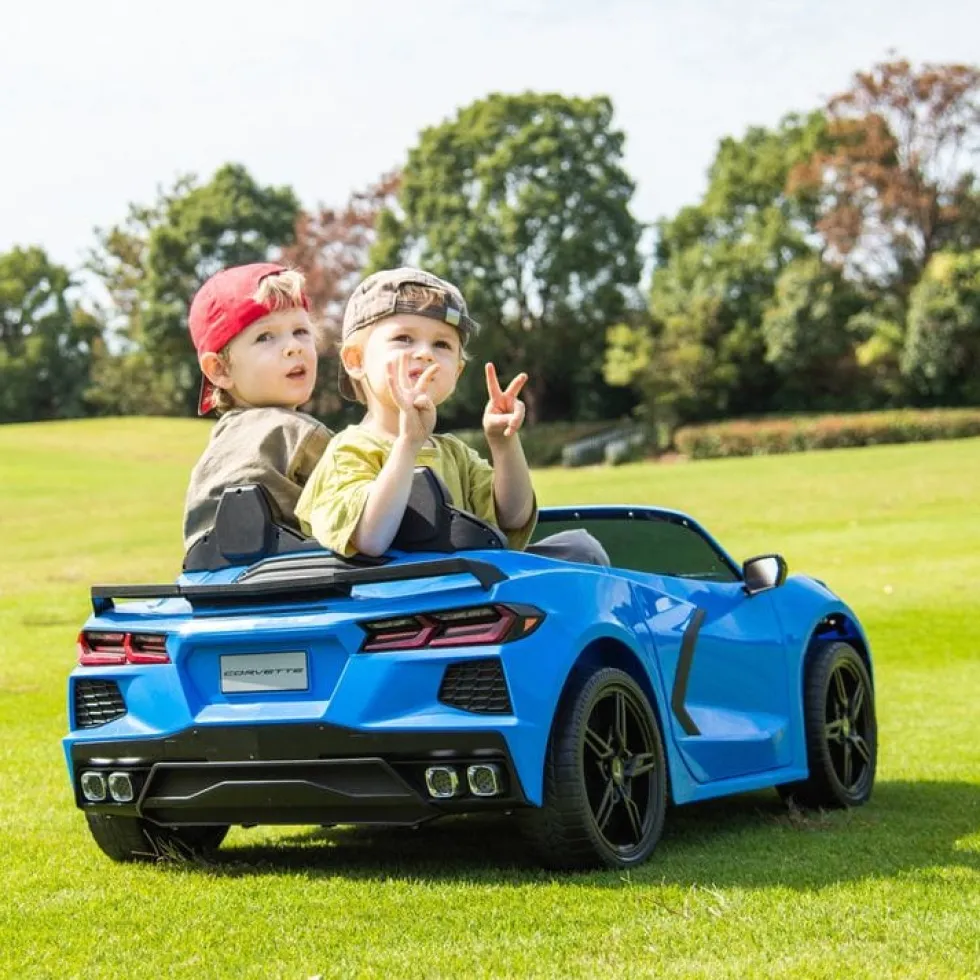 24V Chevrolet Corvette C8 2 Seater Ride on - Blue
