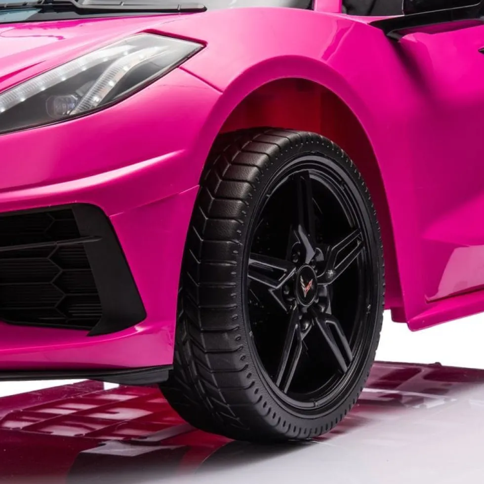 24V Corvette C8 2-Seater Ride On Car - Pink